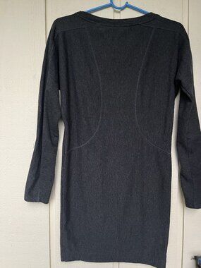 Vintage Athleta Salinas Sweatshirt Dress Heather Gray Dolman Sleeve XXS